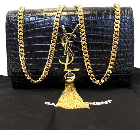 ysl black crocodile crossbody|Yves Saint Laurent .